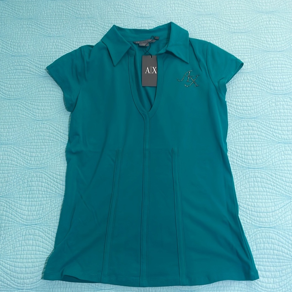 Armani Exchange polo with embellished Logo